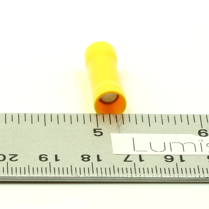 10 Pack 10-12AWG Yellow Gauge Butt Connector Terminal Wire Splice