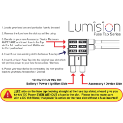 Dual Fuse Lumision Dual Fuse Tap Regular ATO ATC APR with 5 AMP Fuses