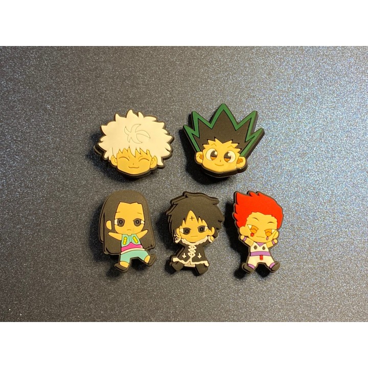 5PC Hunter X Hunter Soft PVC Shoe Croc Charms