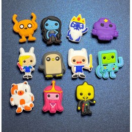 11PC Adventure Time Soft PVC Shoe Croc Charms