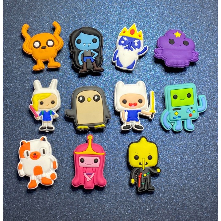 11PC Adventure Time Soft PVC Shoe Croc Charms