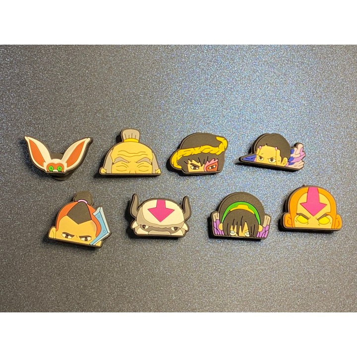 8PC Avatar The Last Airbender Soft PVC Shoe Croc Charms