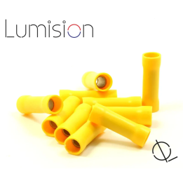 10 Pack 10-12AWG Yellow Gauge Butt Connector Terminal Wire Splice